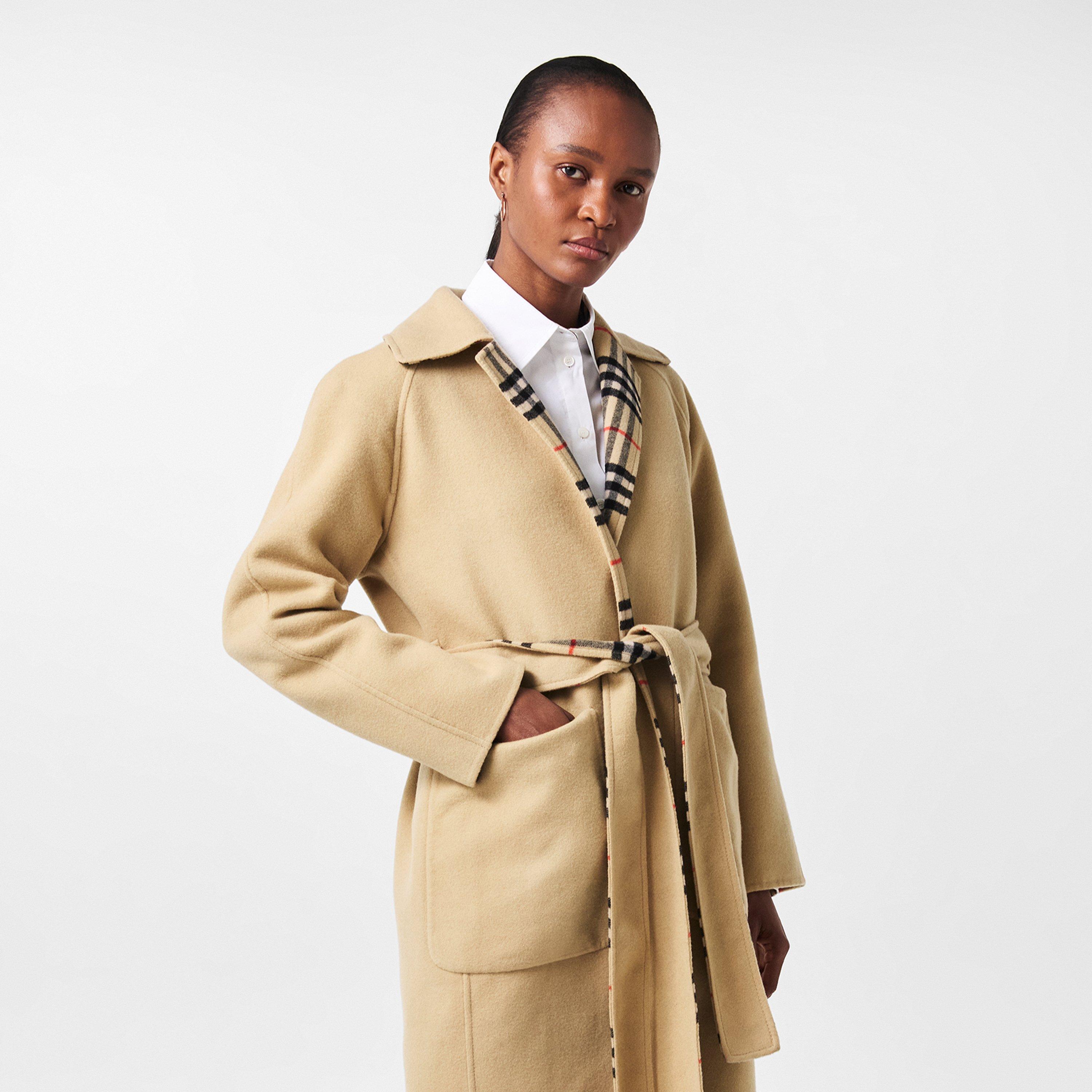 Women's Reversible Cashmere Trench Overcoat