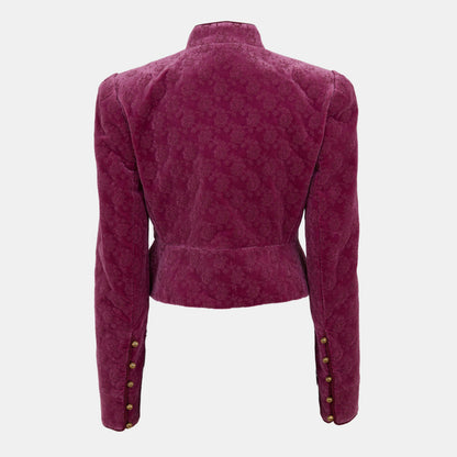 Chlov© Cropped Velvet Long Sleeve Softshell Jacket