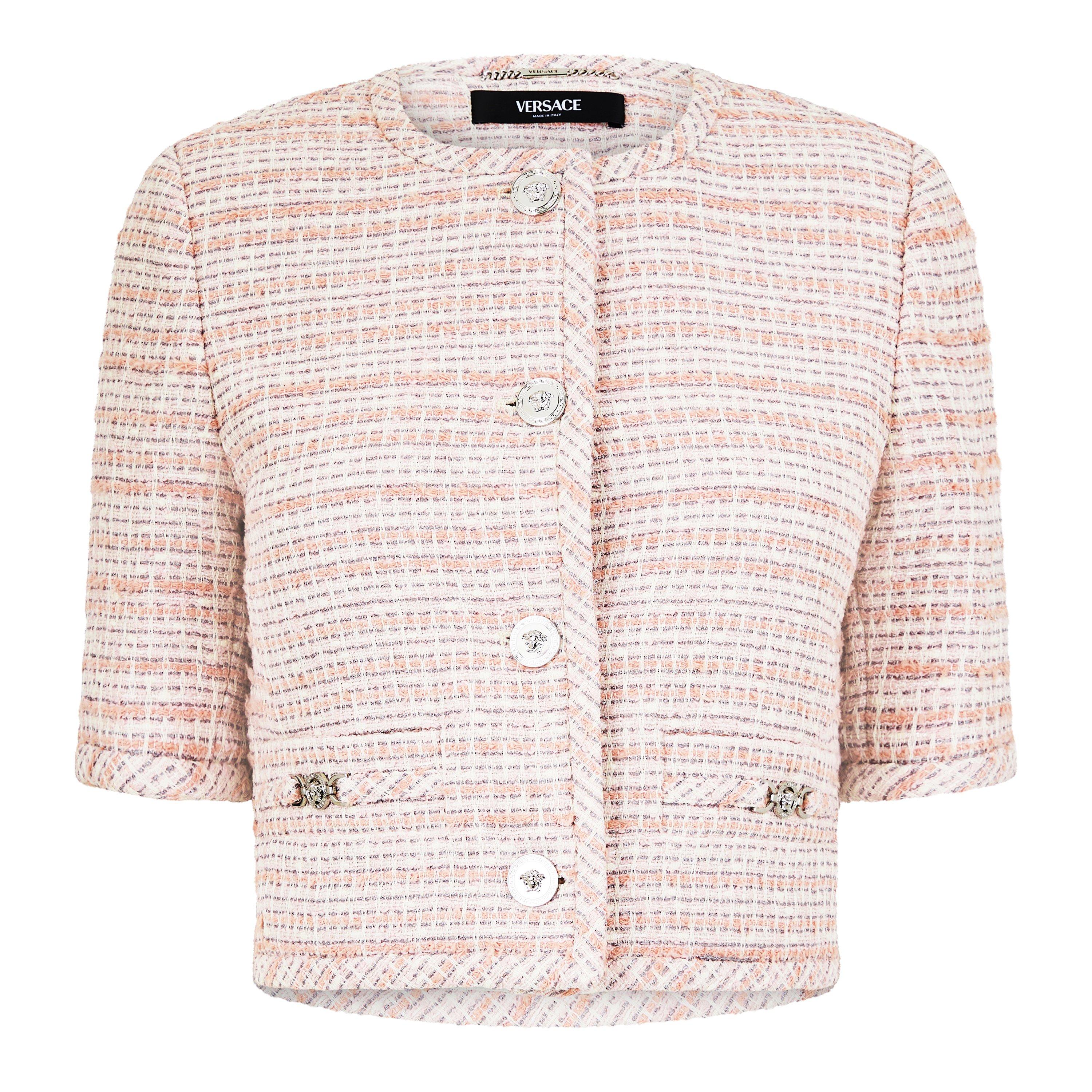 Tweed Cotton Short Sleeve Overcoat