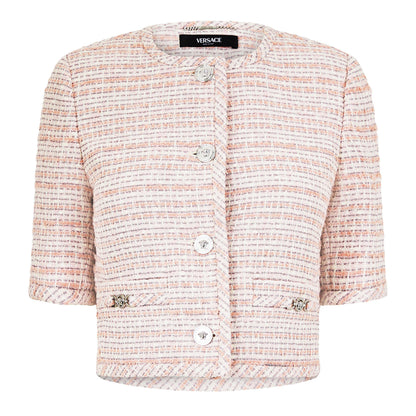 Tweed Cotton Short Sleeve Overcoat