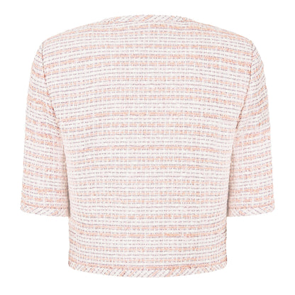 Tweed Cotton Short Sleeve Overcoat