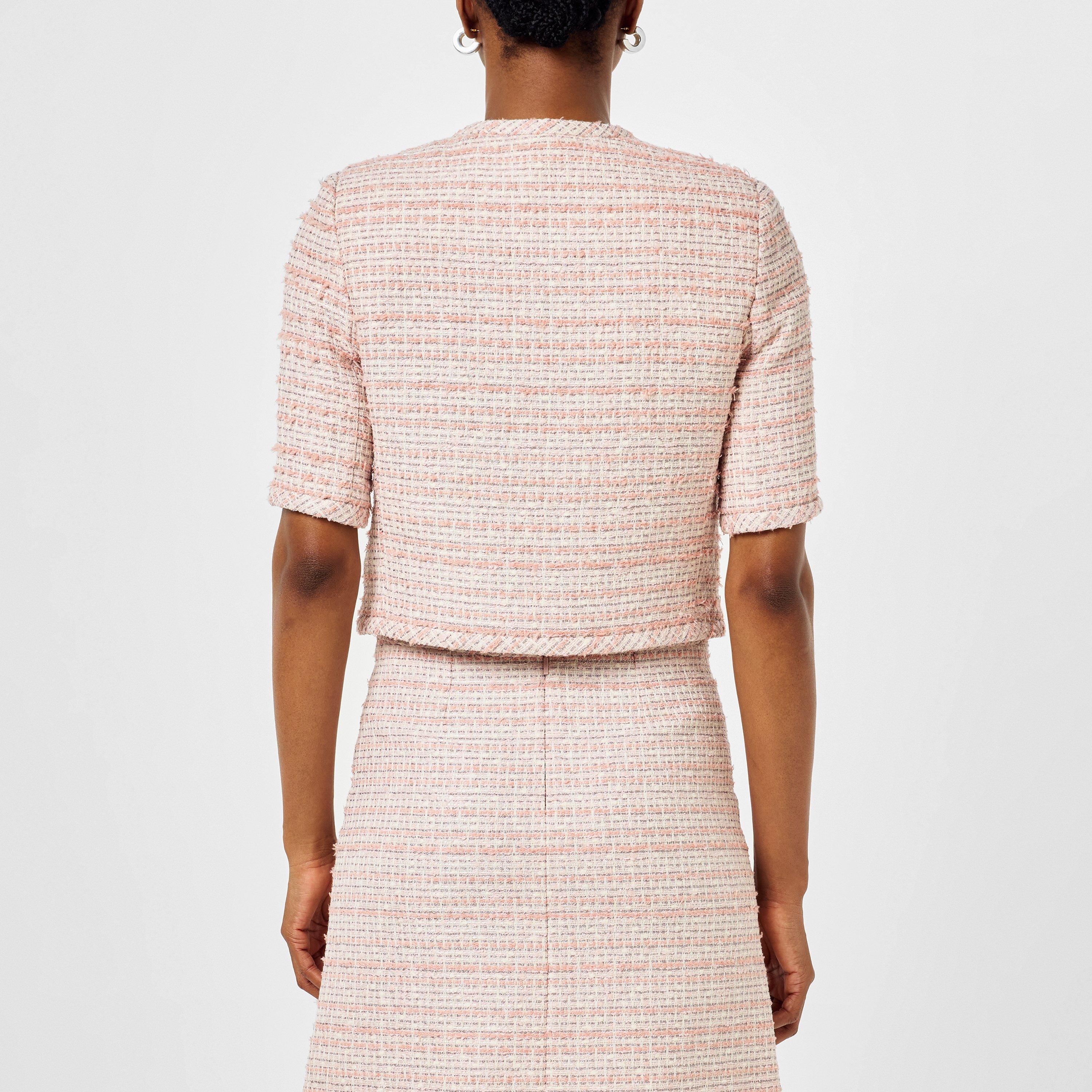 Tweed Cotton Short Sleeve Overcoat
