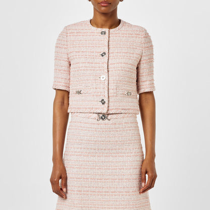 Tweed Cotton Short Sleeve Overcoat