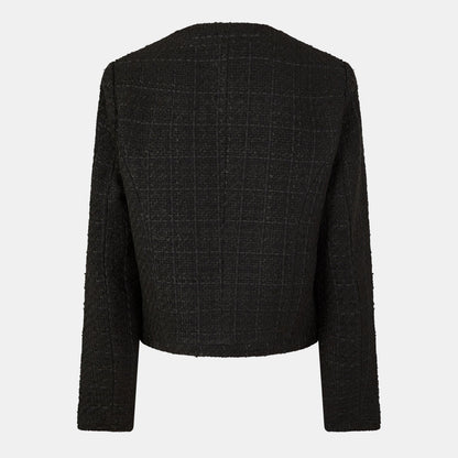 Rose Button Cropped Hybrid Jacket