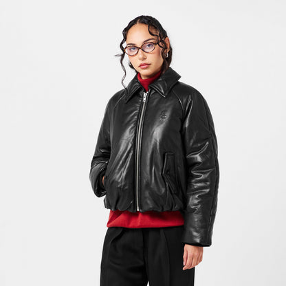 Women's Bomber Leather Jacket