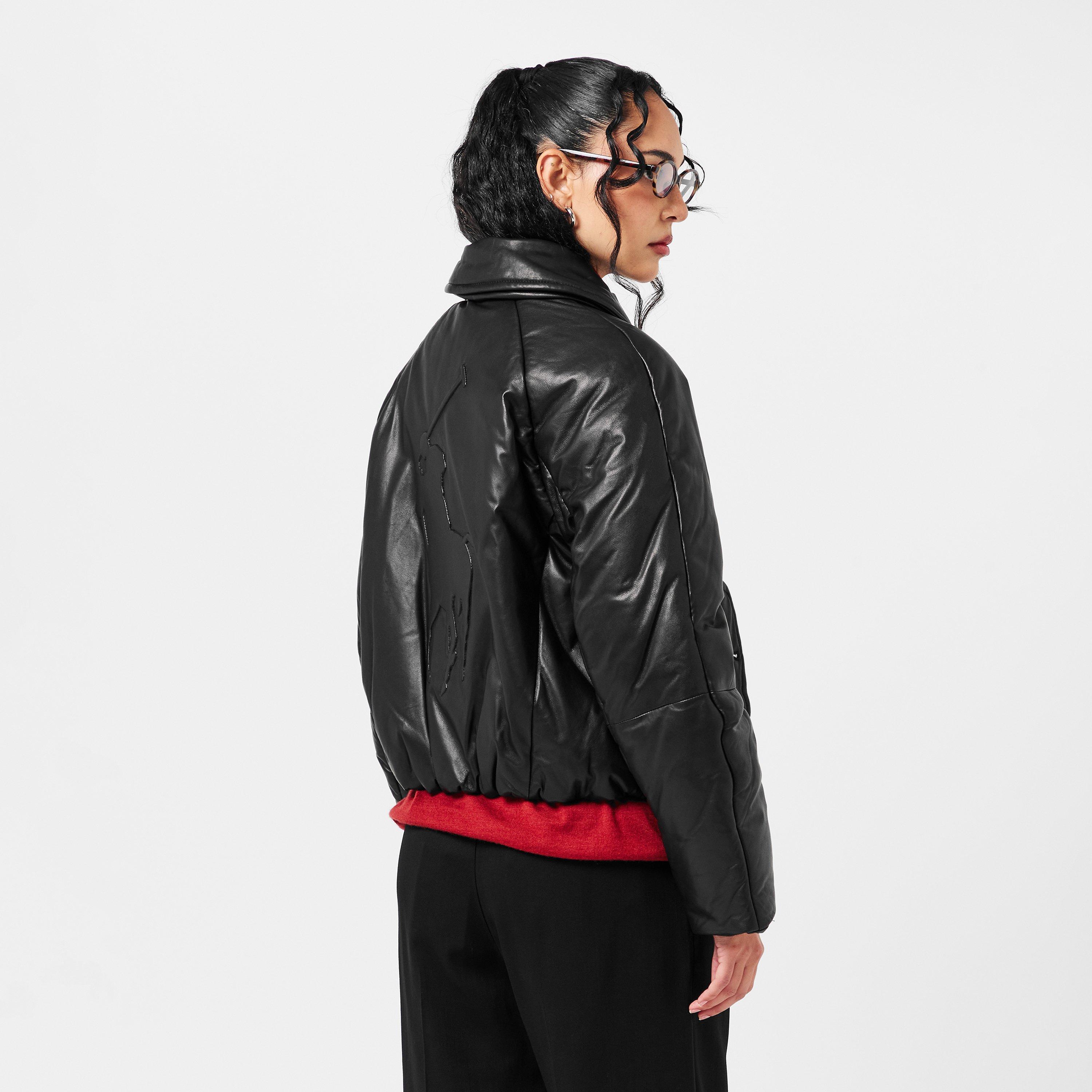 Women's Bomber Leather Jacket