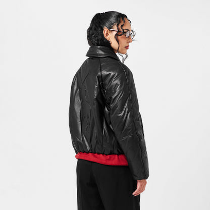 Women's Bomber Leather Jacket