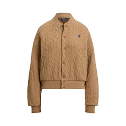 American Style Ribbed Trim Bomber Jacket