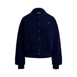 American Style Ribbed Trim Bomber Jacket
