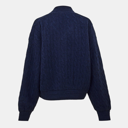 American Style Ribbed Trim Bomber Jacket