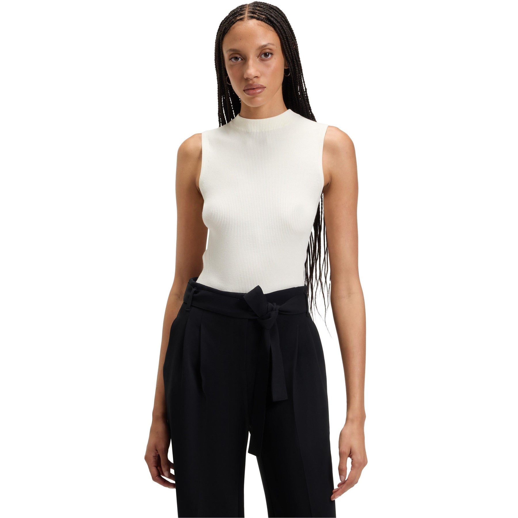 Women's Feskies Knitted Slim Fit Mock Neckline Top