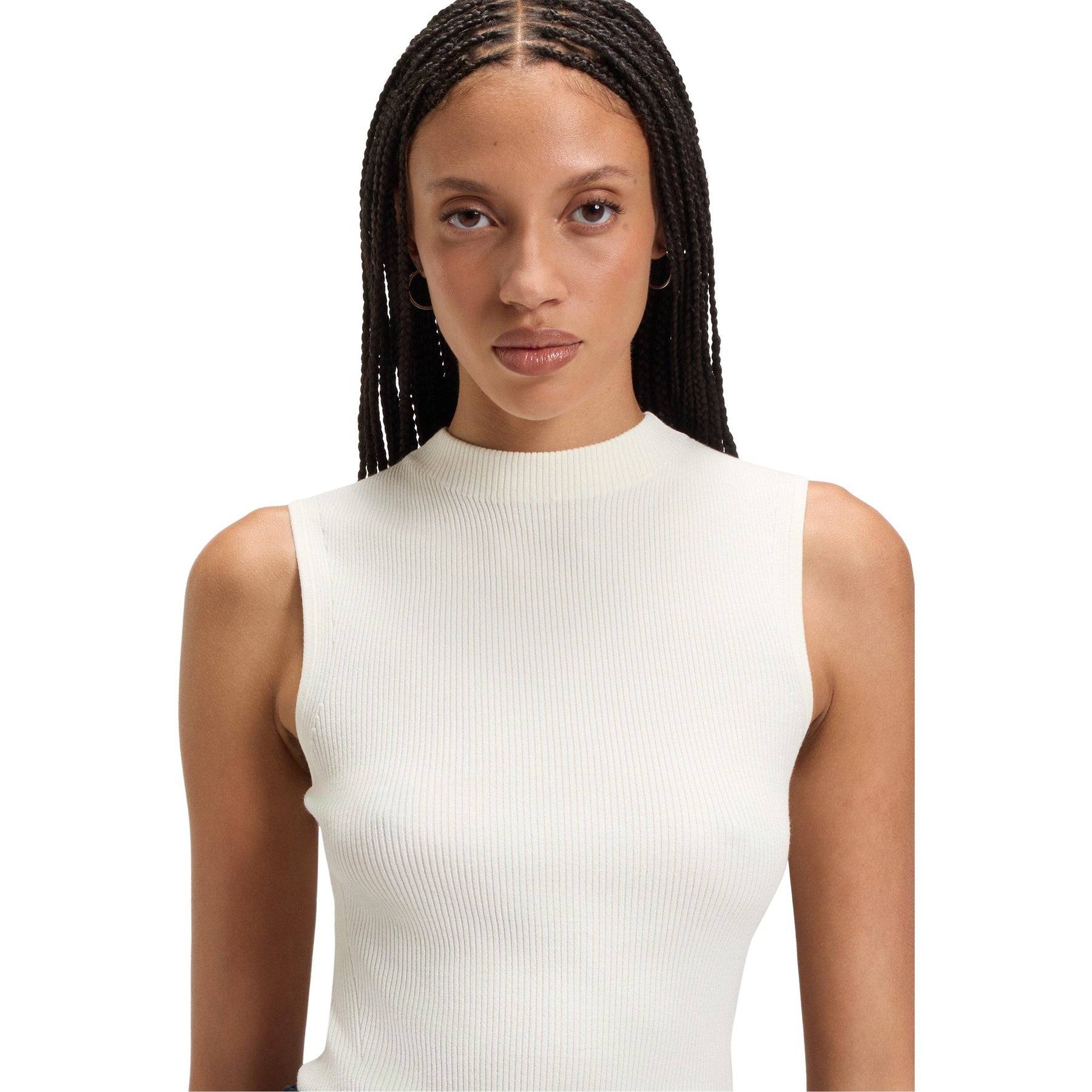 Women's Feskies Knitted Slim Fit Mock Neckline Top