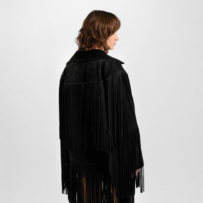 Suede Structured Leather Jacket