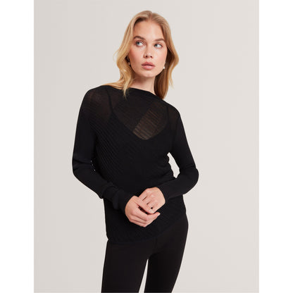 Long Sleeve Sheer Knitted Top