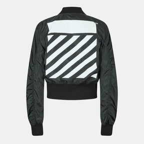 Women's  Diag Bomber Jacket, Signature Design