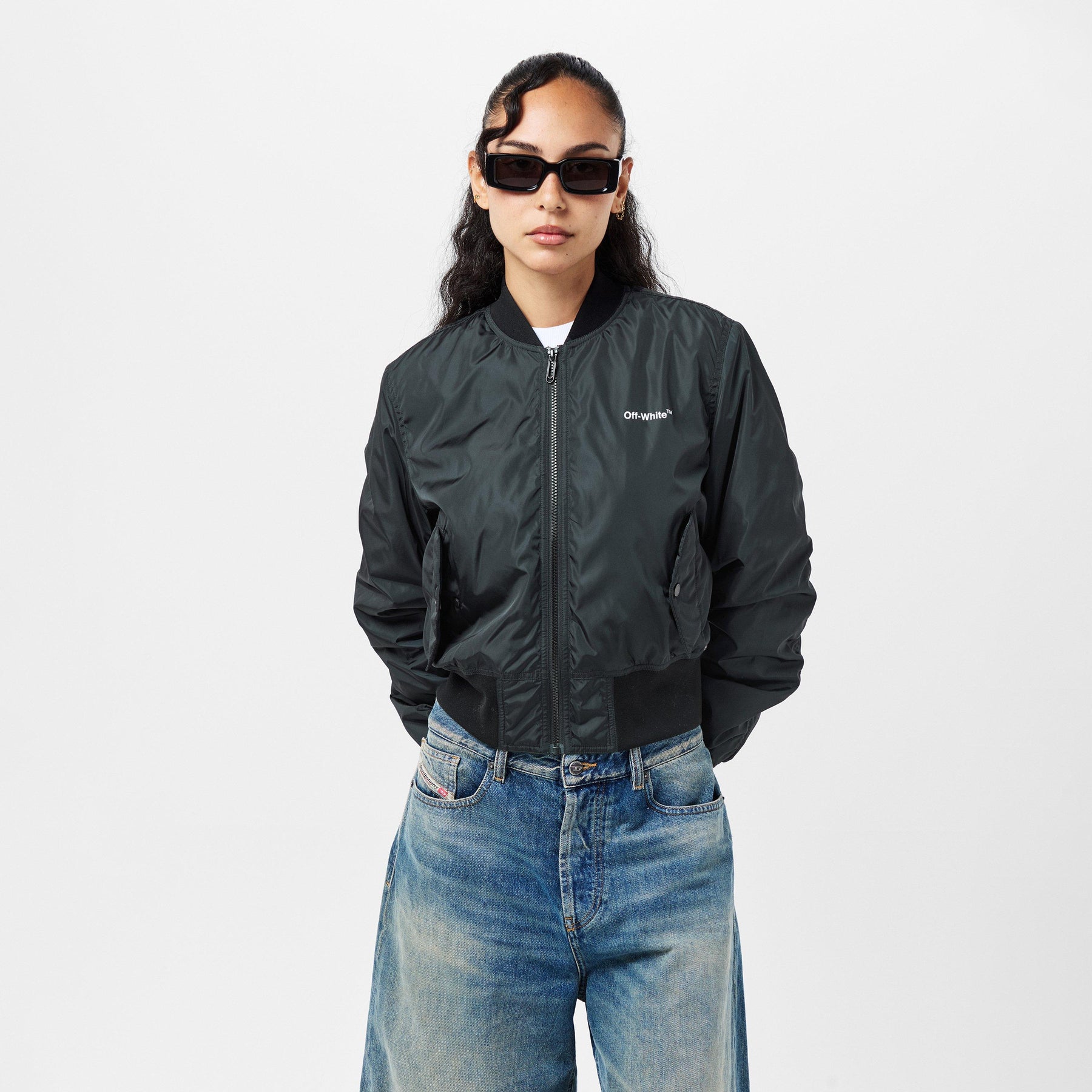 Women's  Diag Bomber Jacket, Signature Design