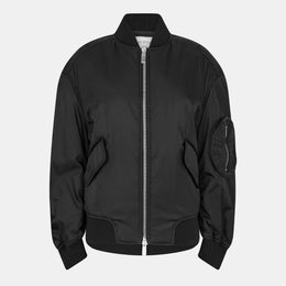 Patterned Relaxed Fit Bomber Jacket
