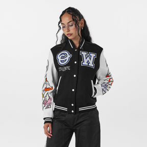 Women's Patch Varsity Jacket