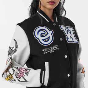 Women's Patch Varsity Jacket