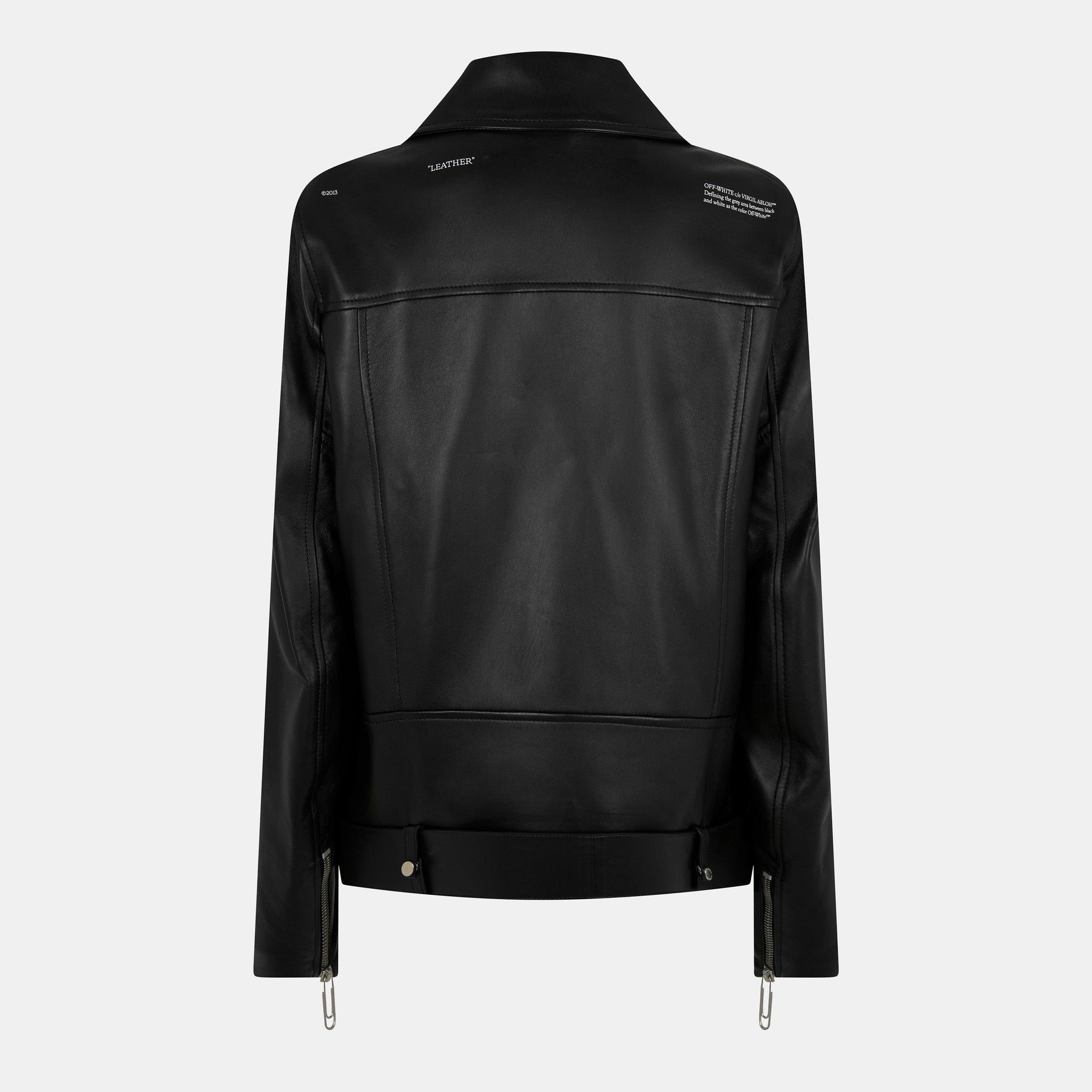 Women's Oversized Biker Jacket with Belted Hem