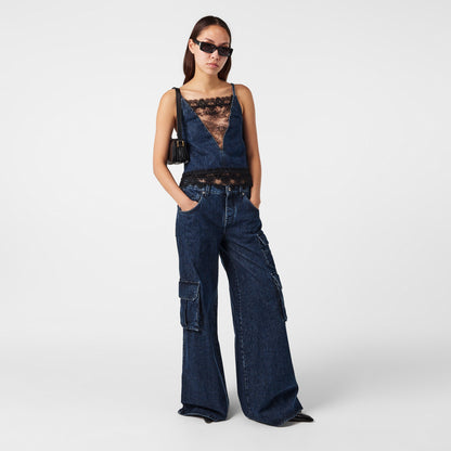 Textured Ribbing Cotton Mix Knitted Top