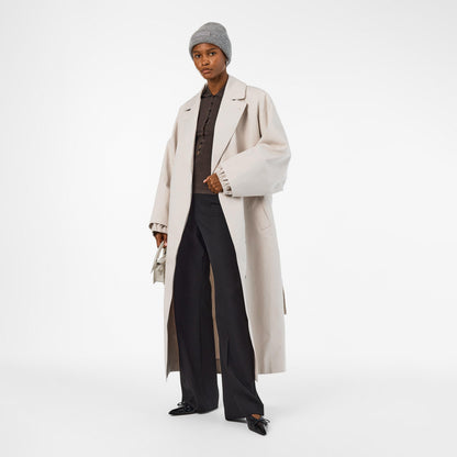 Jacquard Mid-Length Textured Trench Coat