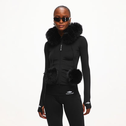 Bal Fur Pull Over Hoodie