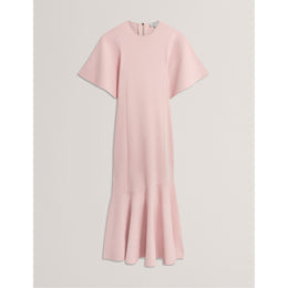 Short Sleeve Midi Knitted Jumper Dress