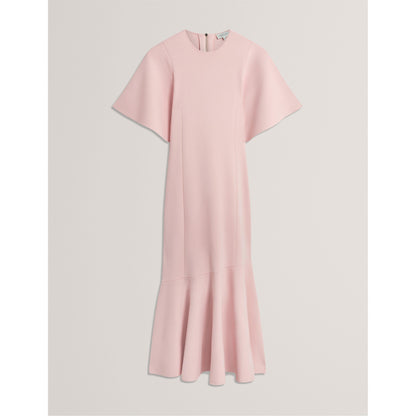 Short Sleeve Midi Knitted Jumper Dress