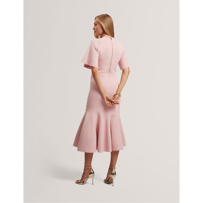 Short Sleeve Midi Knitted Jumper Dress