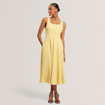 Ted Baker Panelled Scoop Neck Sleeveless Midi Dress