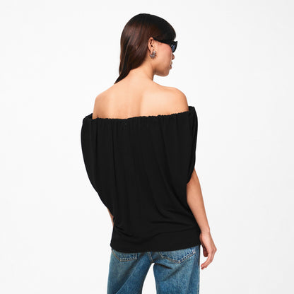 Crepe Off Shoulder Top