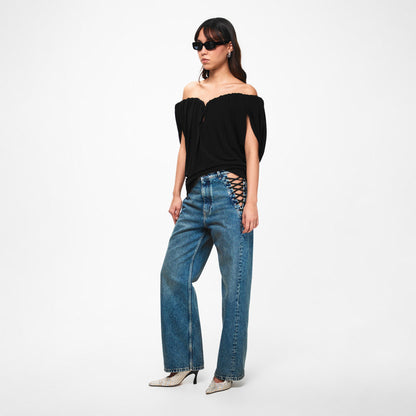 Crepe Off Shoulder Top