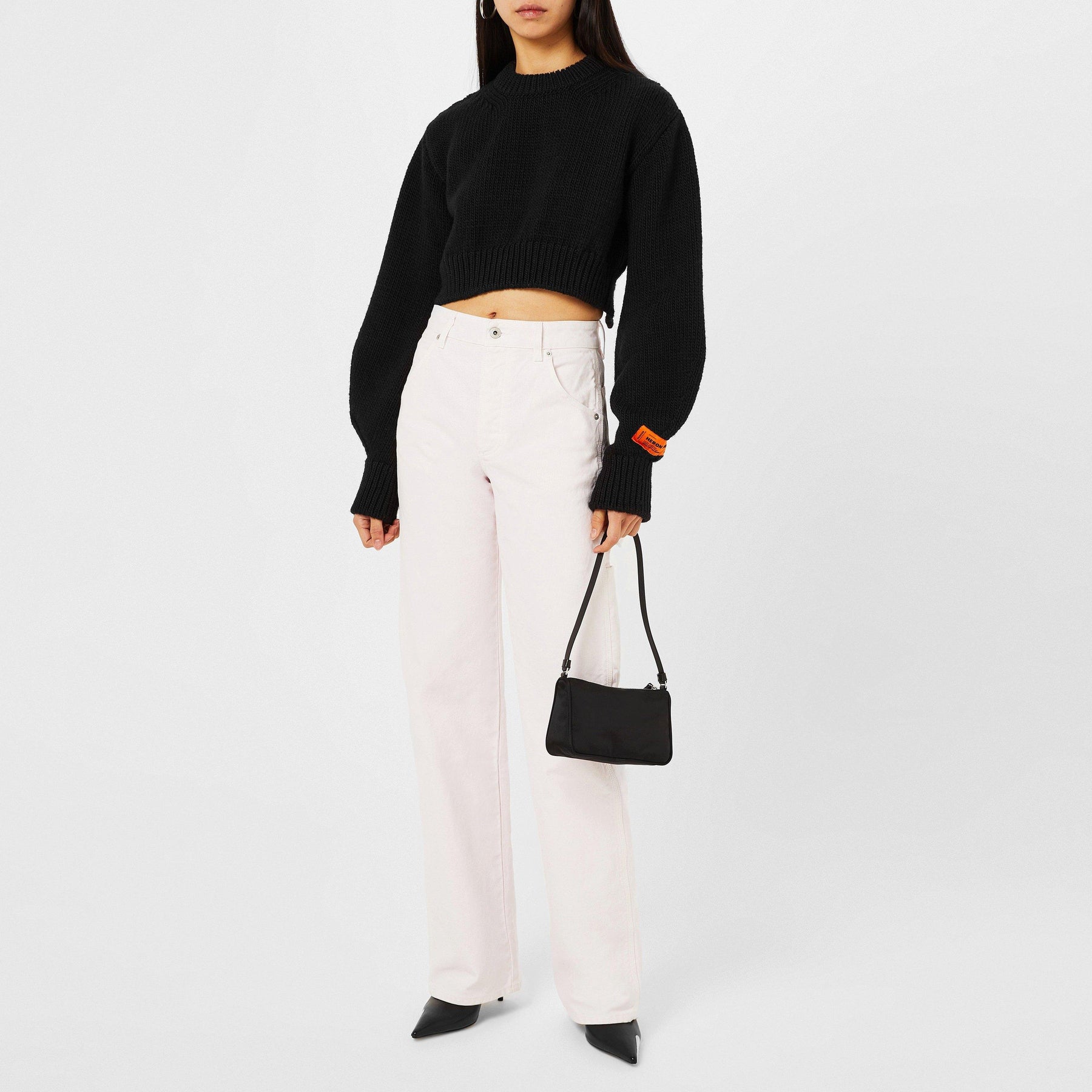 Backless Cut Out Crewneck Sweater