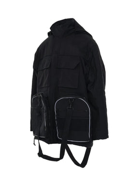 Transformer Gym Bag Parka in Black