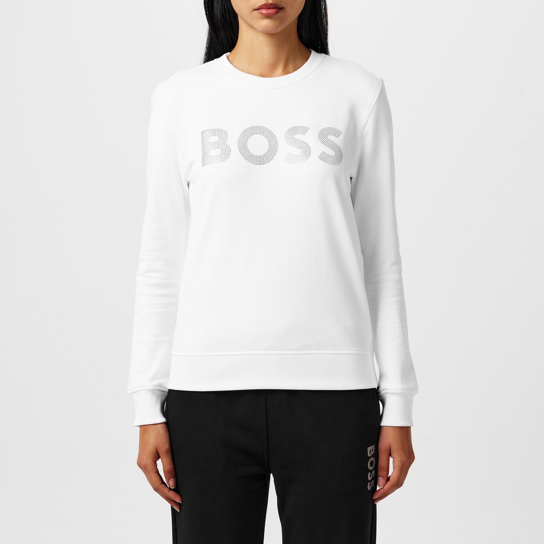 Women's Crew Sweatshirt, Sparkling Diamante