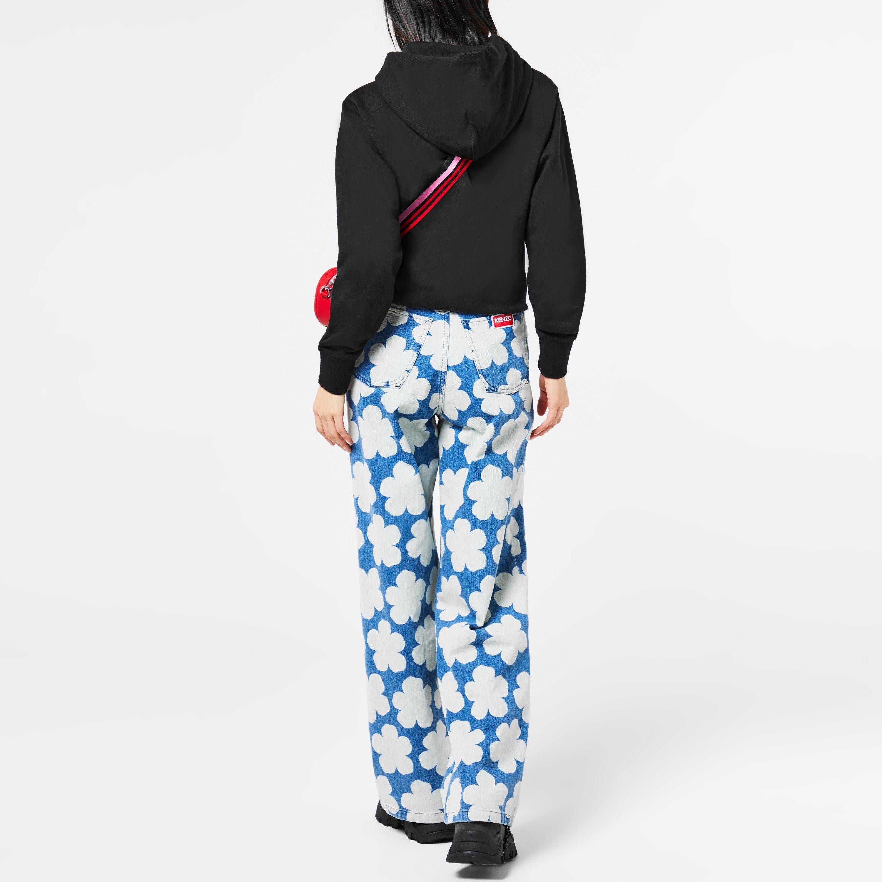Floral-Applique Hoodie