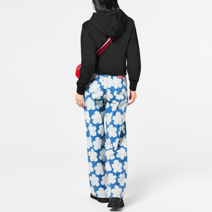 Floral-Applique Hoodie
