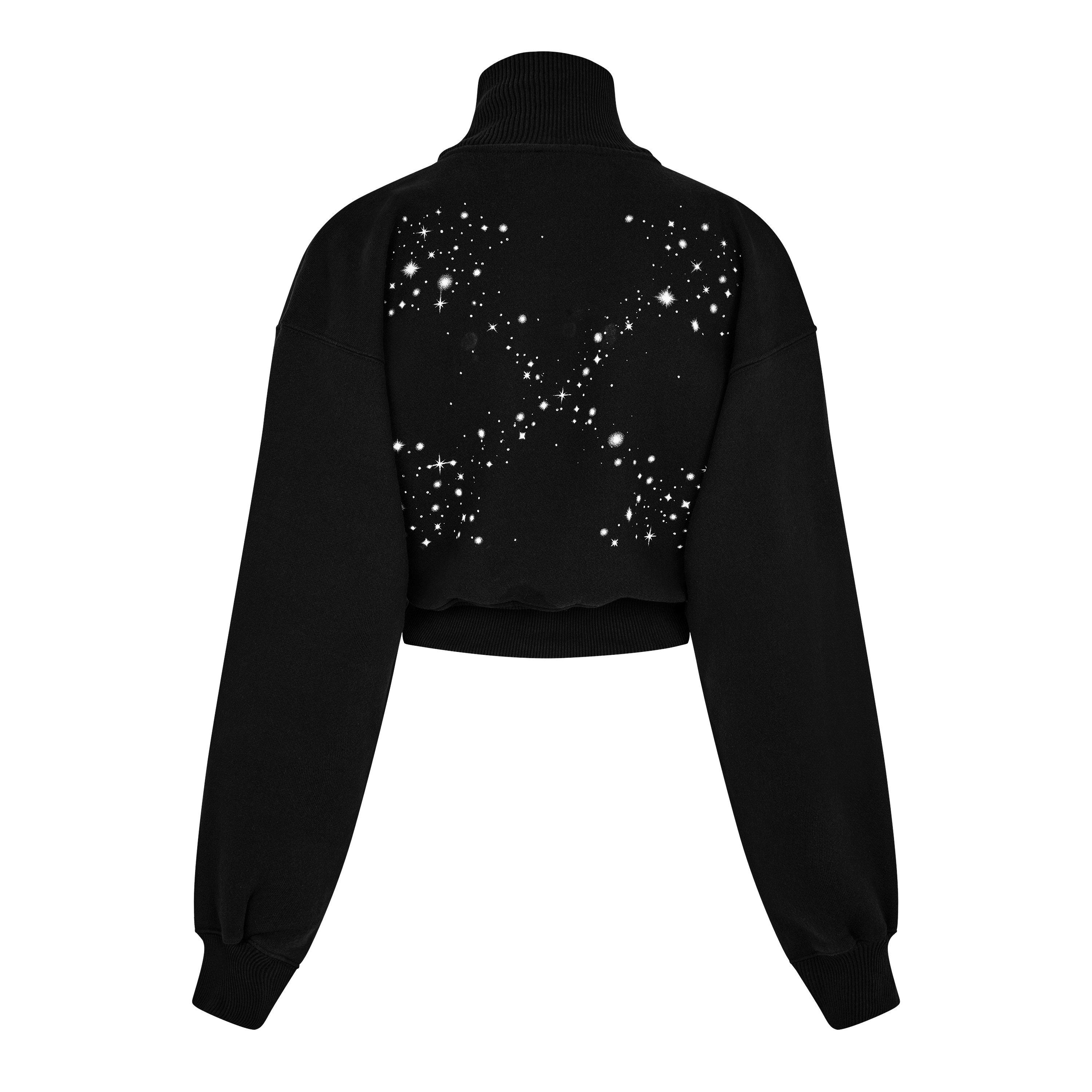 Bling Stars Arrow Cropped Hoodie