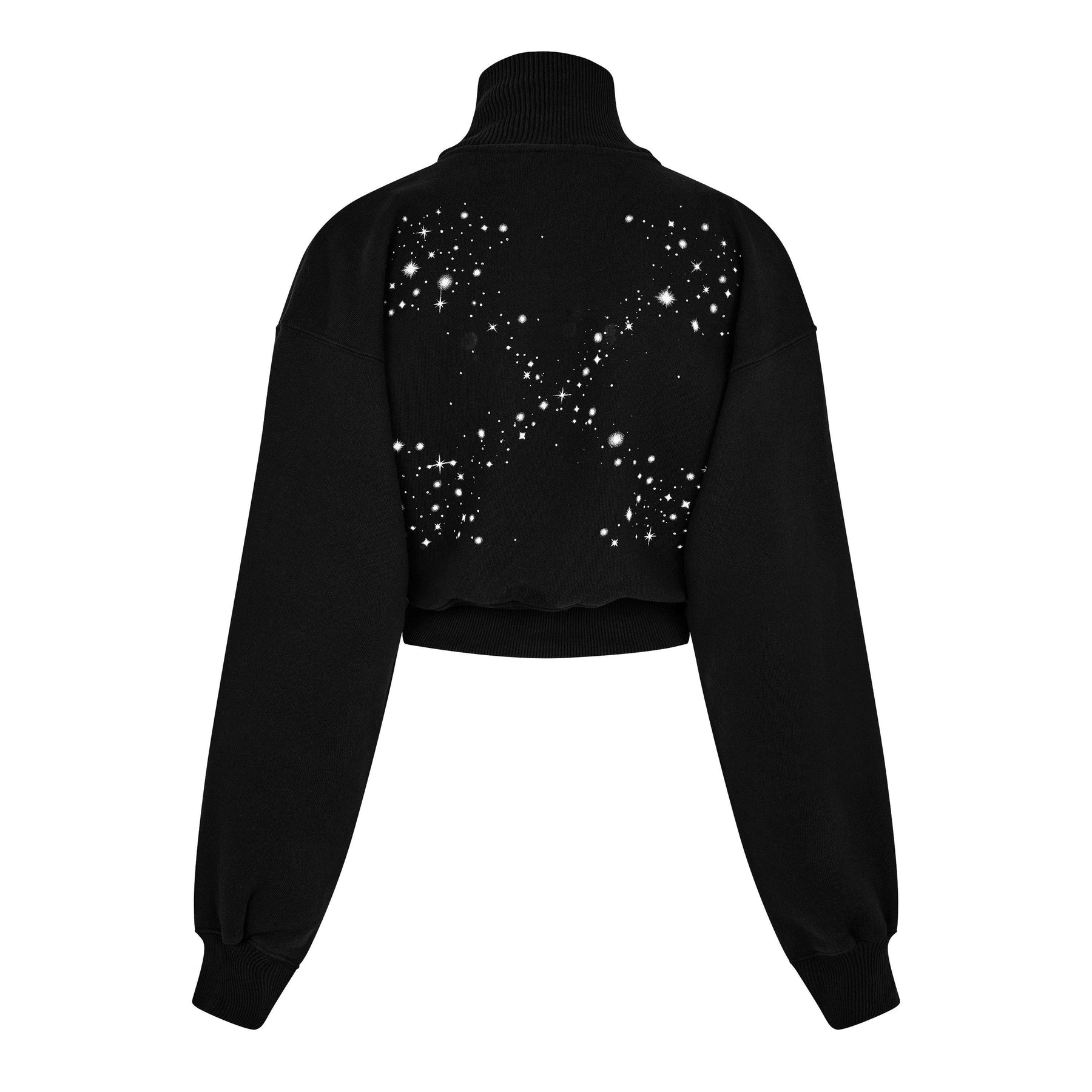 Bling Stars Arrow Cropped Hoodie