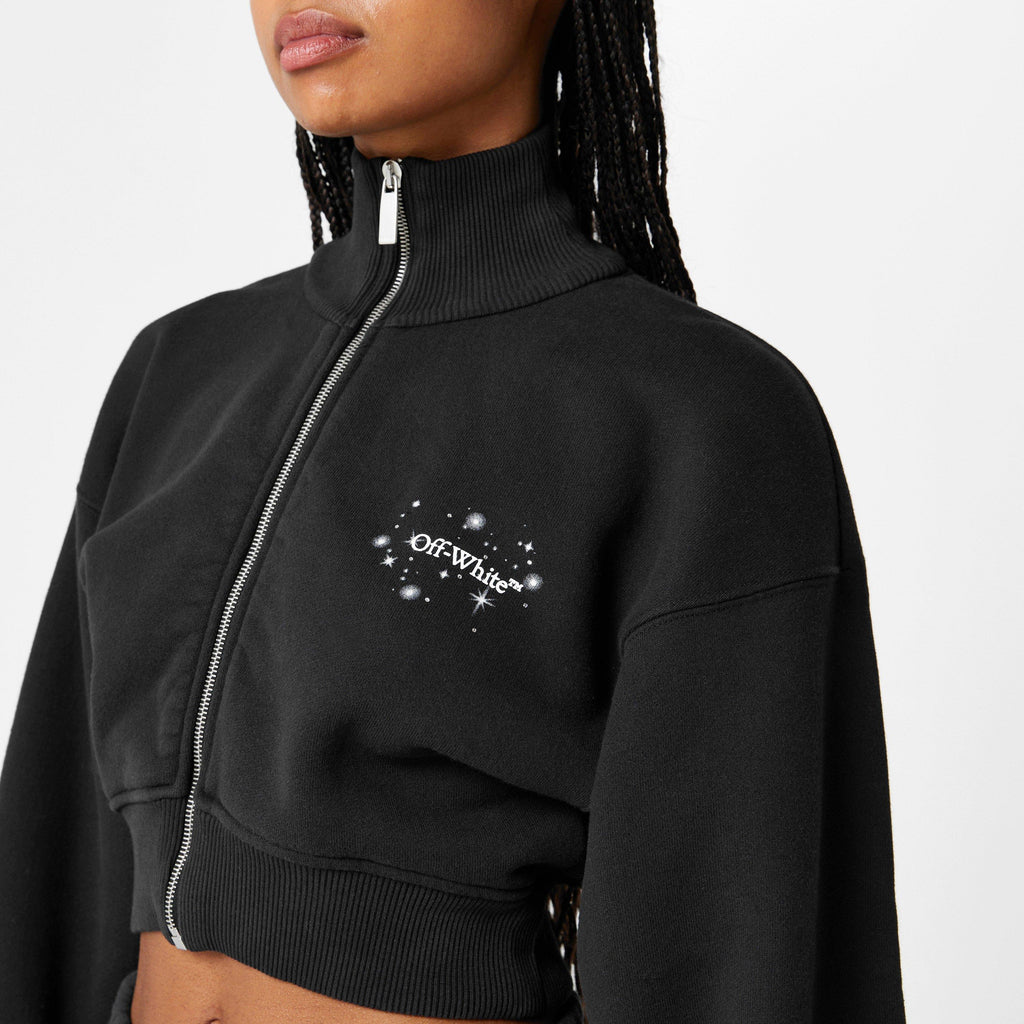 Bling Stars Arrow Cropped Hoodie