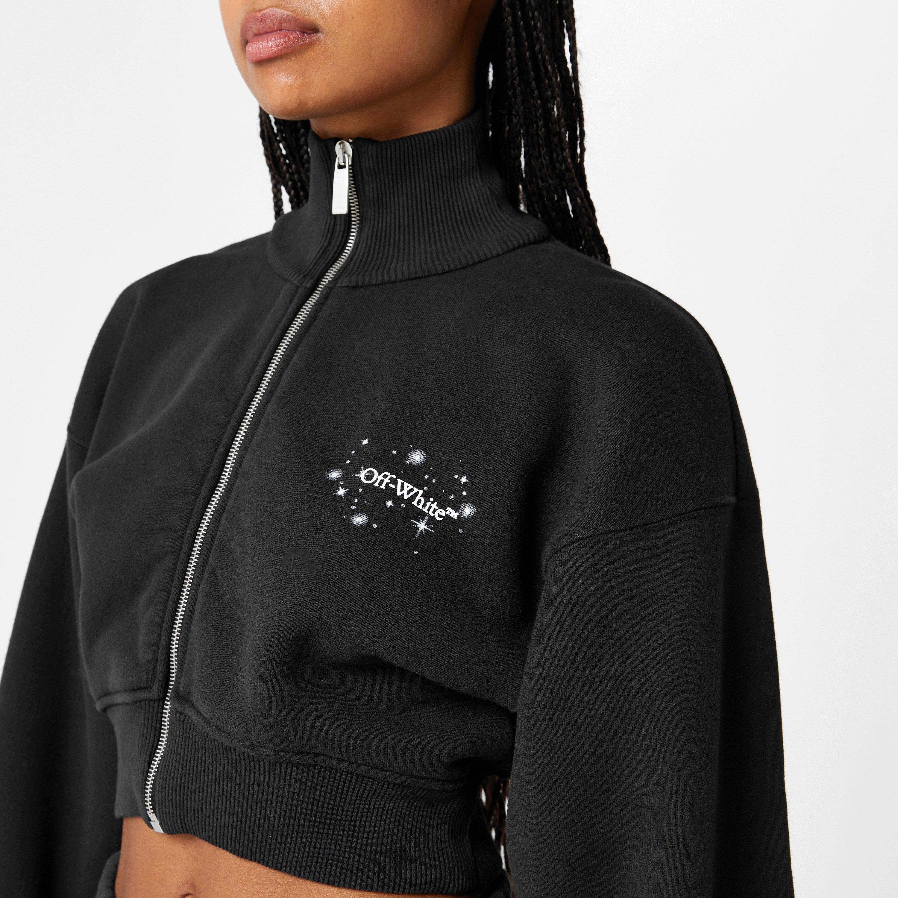 Bling Stars Arrow Cropped Hoodie
