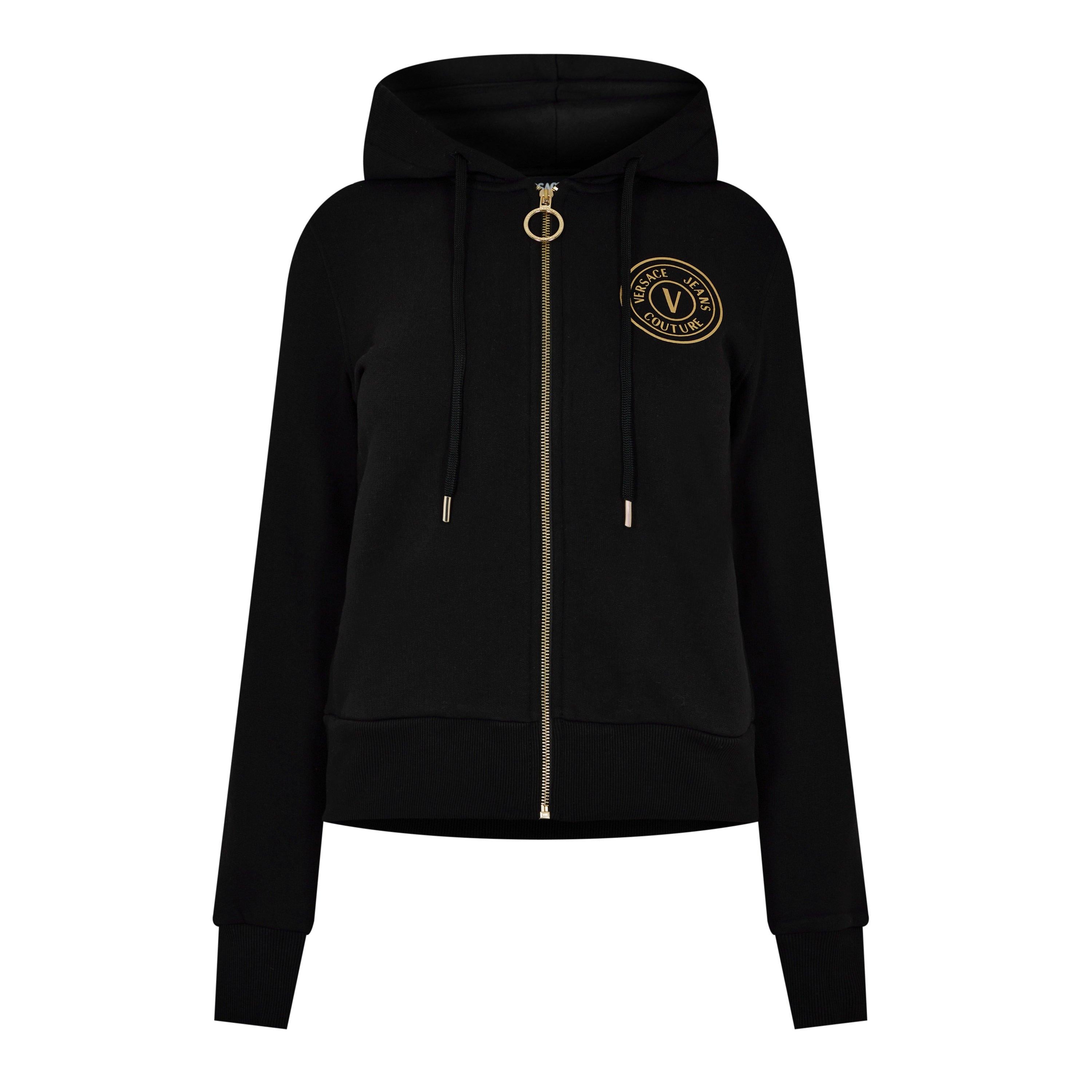 Round Logo Zip Hoodie