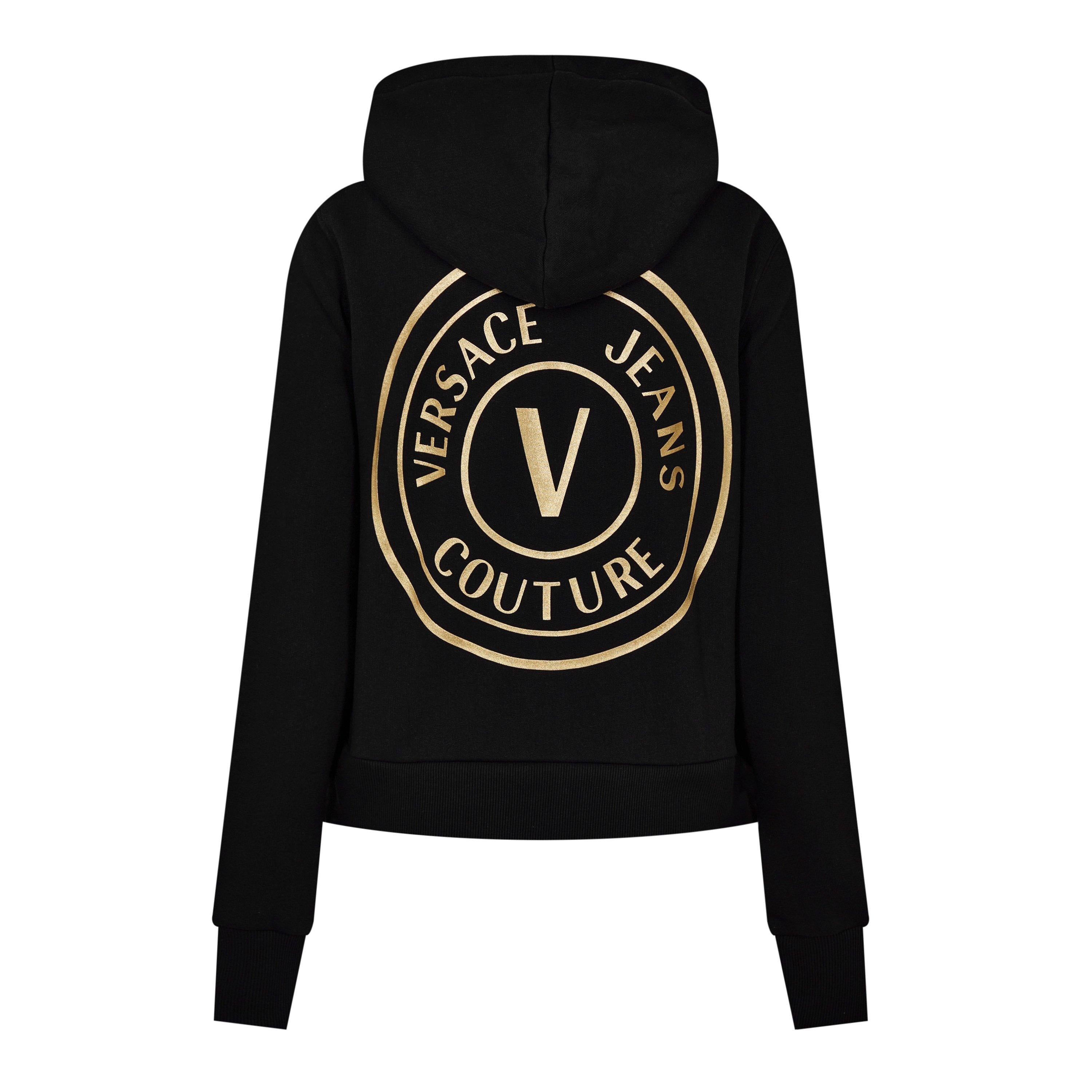 Round Logo Zip Hoodie