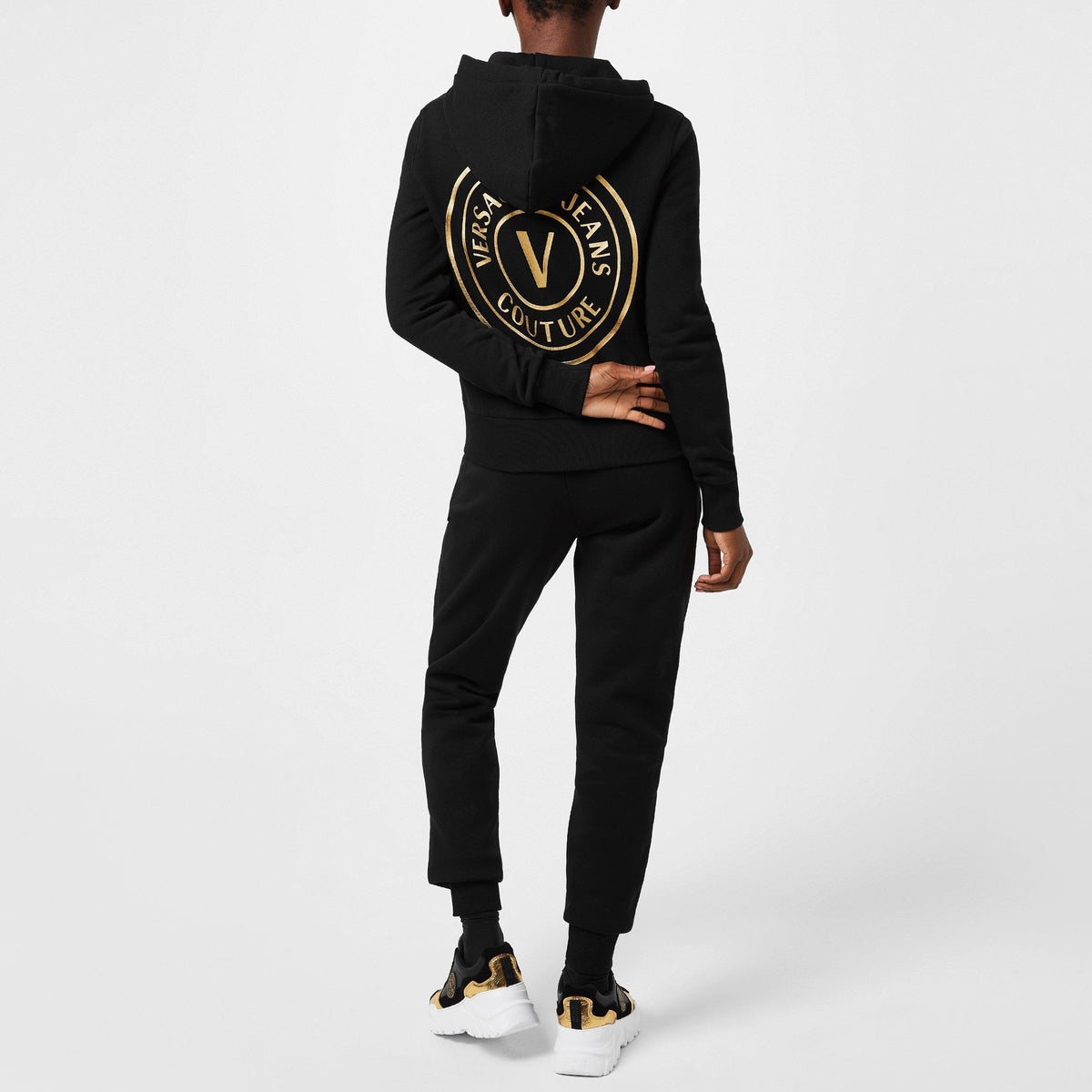 Round Logo Zip Hoodie