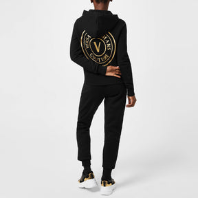 Round Logo Zip Hoodie