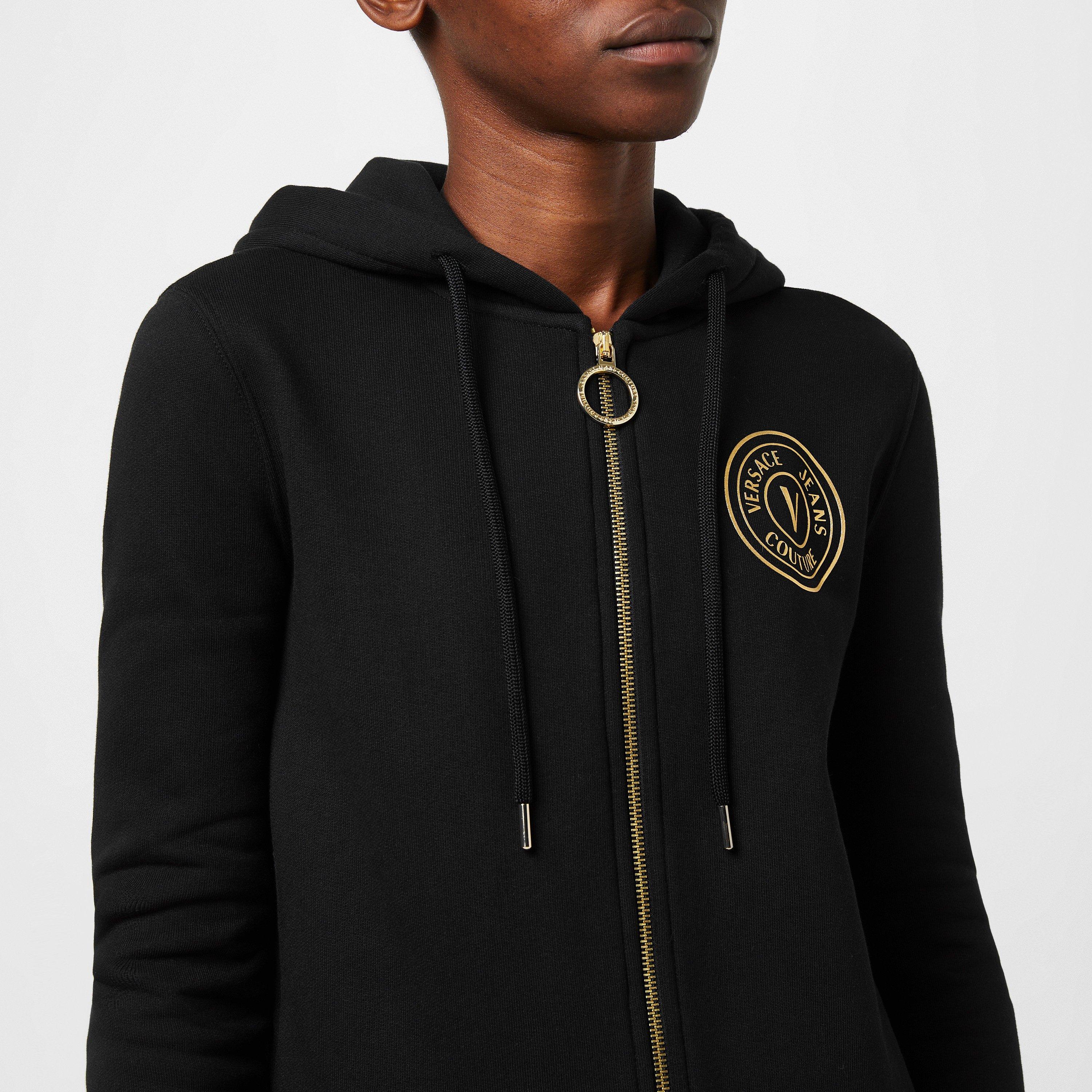 Round Logo Zip Hoodie