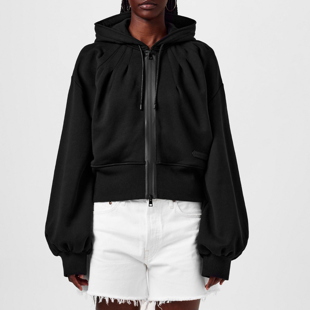 Cropped Zip Hoodie