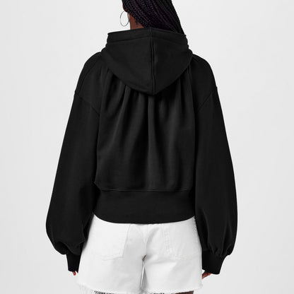 Cropped Zip Hoodie