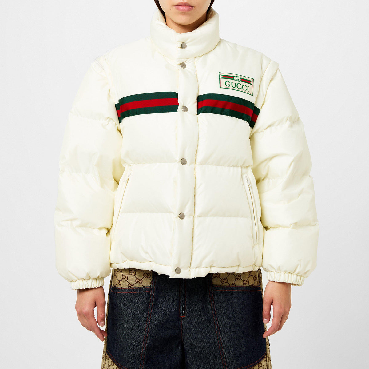 1921 Padded Nylon Web Bomber Jacket